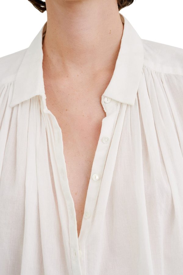 Nili Lotan Normandy Blouse in Ivory Sale