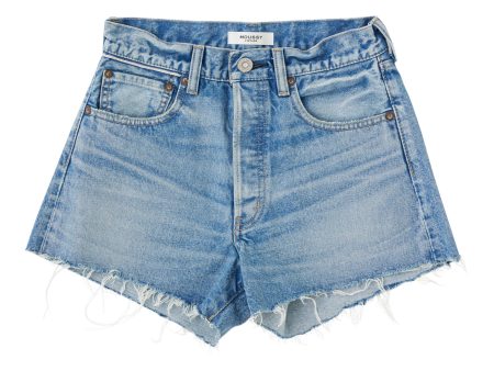 Moussy Denim Troppard Shorts in Light Blue Online Sale