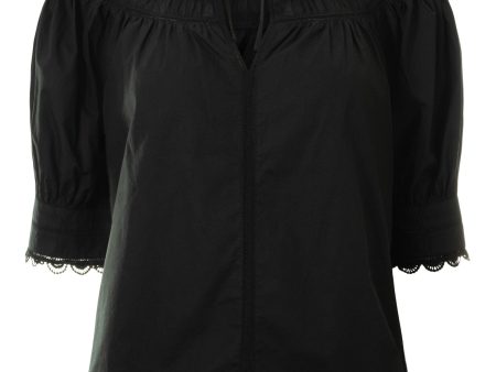 Ulla Johnson Dylan Top in Noir Supply