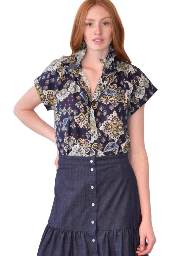 Never A Wallflower Vicki Button Down Top in Paisley Online