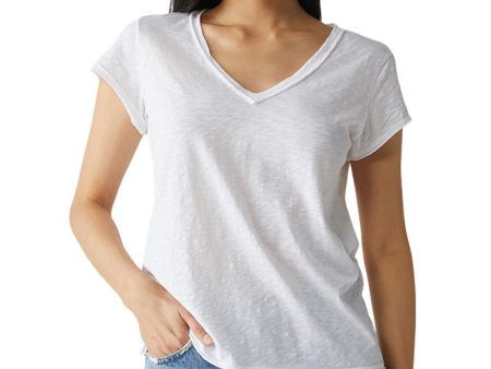 Michael Stars Baxter V-neck Raw Edge Tee Fashion