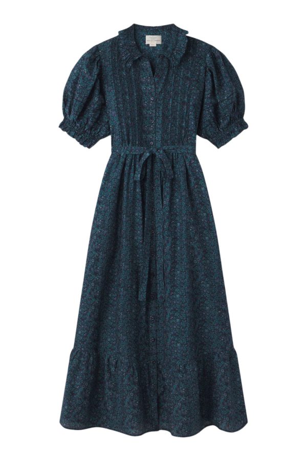 Trovata Birds of Paradis Camille Dress in Blue Ridge Ditsy Online now