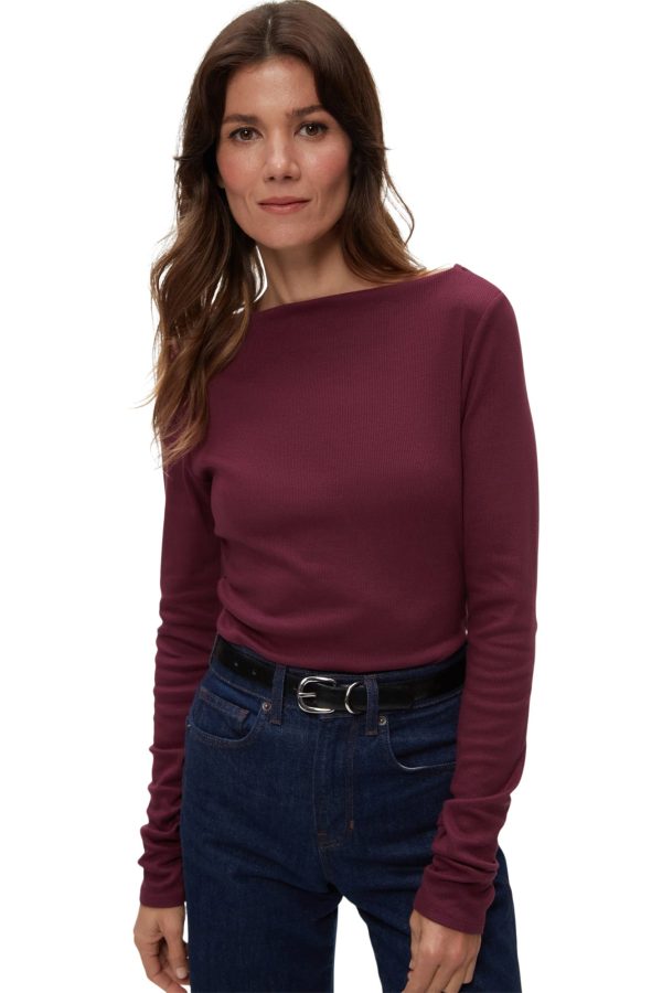 Michael Stars Clarke Ruched Tee in Beetroot Sale