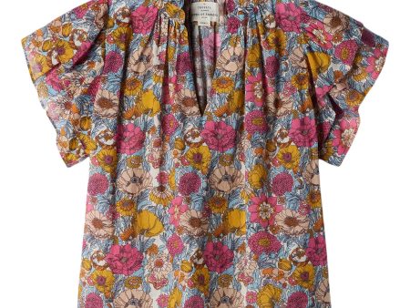 Trovata Birds of Paradis Clover Blouse in Dawn Fleurettes Online Sale