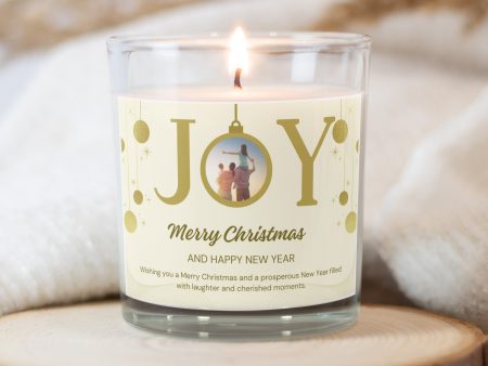 JOY Personalized Photo Christmas Candles Supply