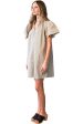 Never A Wallflower Elastic Collar Shift Dress in Small Check Supply