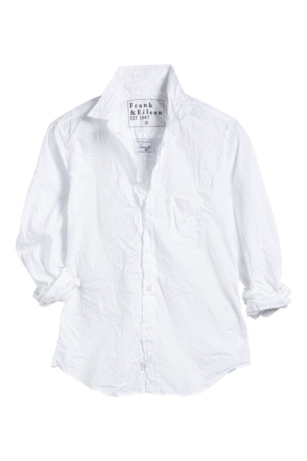 Frank & Eileen Barry Shirt in White Poplin Online now