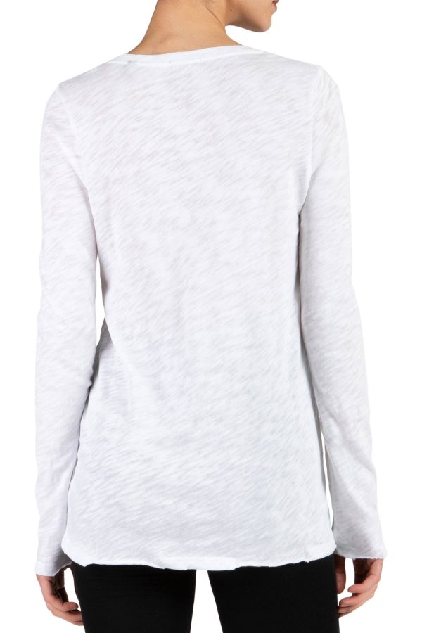 ATM Slub Jersey Long Sleeve V-Neck Tee on Sale