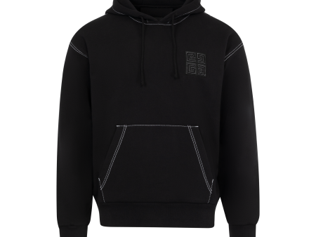 Boxy Fit 4G Embroidered Hoodie (Mens) For Discount