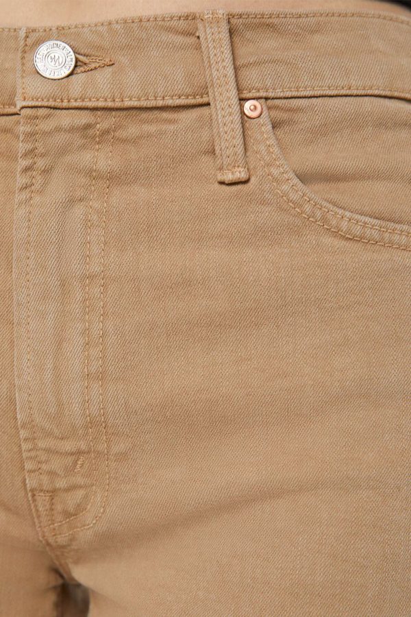 MOTHER Denim Dodger Flood in Deep Khaki on Sale