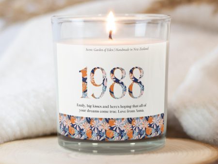 Personalised Birth Year Floral Candle Supply