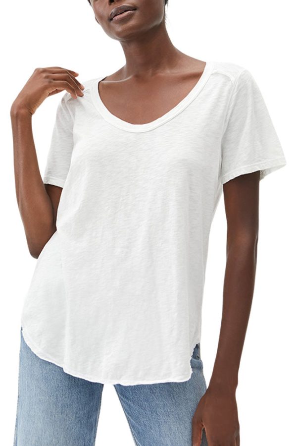 Michael Stars Lily Supima Cotton Scoop Neck Tee on Sale