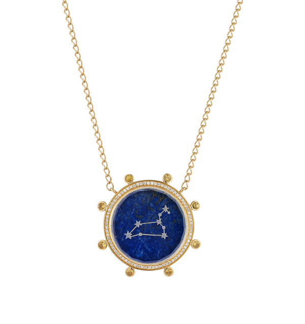 LEO ZODIAC NECKLACE - YELLOW SAPPHIRE For Discount