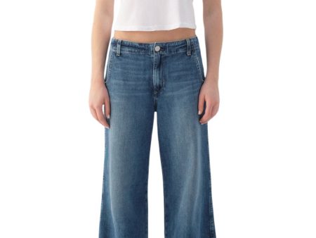 AMO Denim Edith Wide Leg Trouser in Romance Hot on Sale