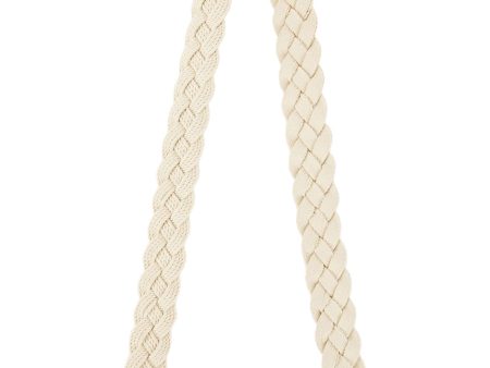 Clare V. Crossbody Strap in Cream Braided Rope Sale