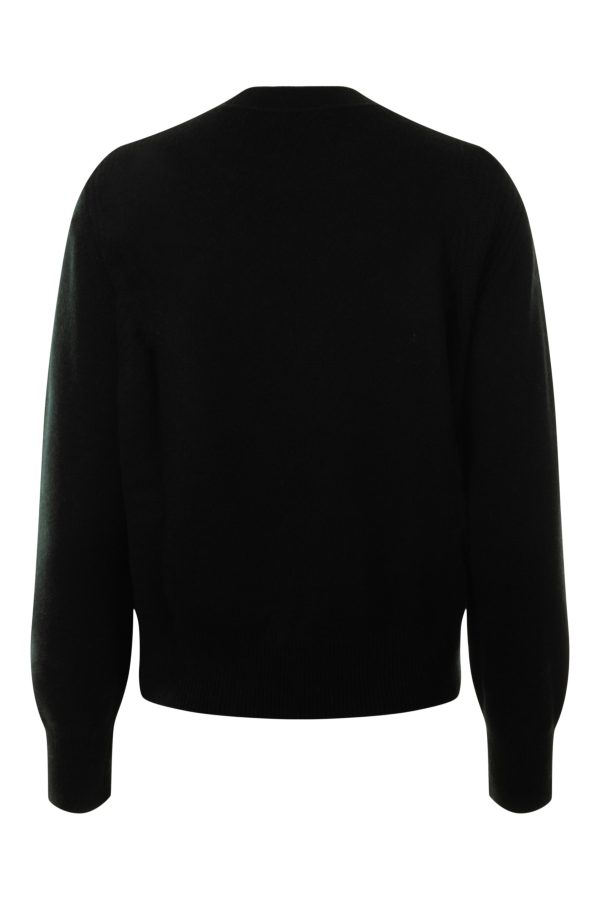 Repeat Cashmere Organic Cashmere Crewneck in Black Hot on Sale