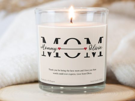 Personalised Names with  MOM  Candle - Personalized Gifts Fashion