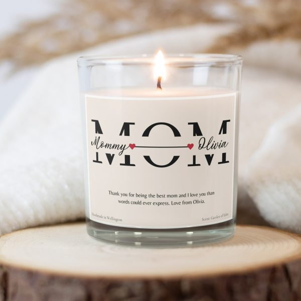 Personalised Names with  MOM  Candle - Personalized Gifts Fashion