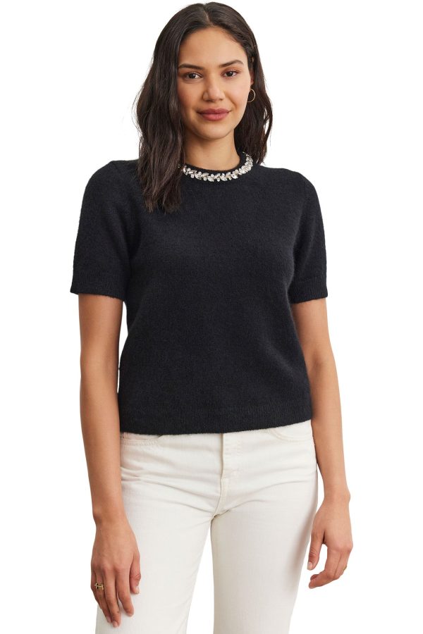 Velvet Layton Alpaca Embellished Sweater on Sale