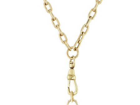 Zoe Chicco Medium Compass Medallion Chain with Clasp Necklace in 14k Yellow Gold Supply