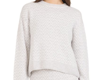 One Grey Day Nyssa Pullover in Ivory Combo For Discount