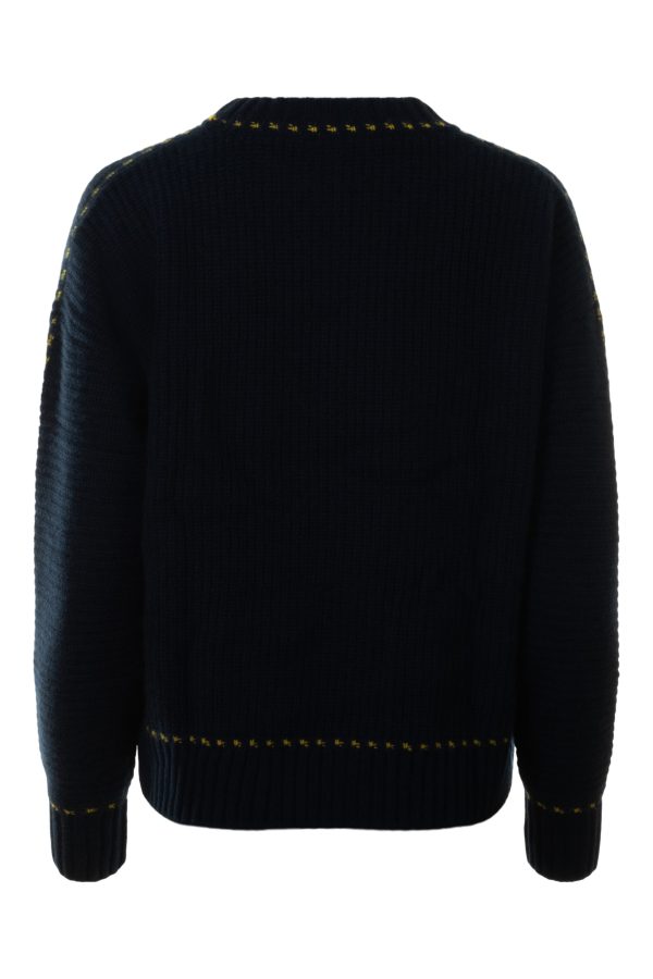 Autumn Cashmere Shaker Crew w  Contrast Stitch Detail Online Sale