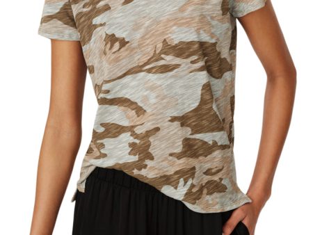 ATM Slub Jersey Camo Schoolboy Short Sleeve Crew Neck Tee in Faded Army-Multi Hot on Sale