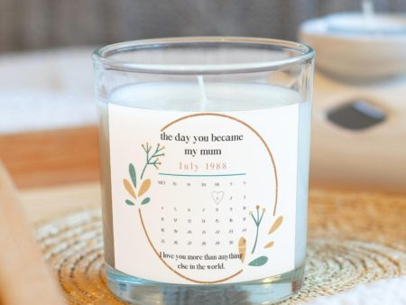 Personalised  The day you become my Mom  Candle - Personalized Gifts Online Sale