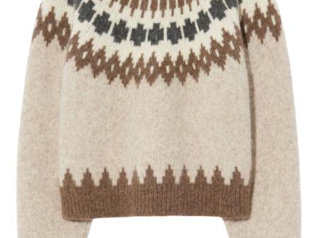 Nili Lotan Alena Sweater in Oatmeal Fairisle Online