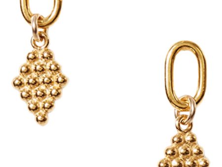 Chan Luu Diamond Drop Earrings in Yellow Gold Online Sale