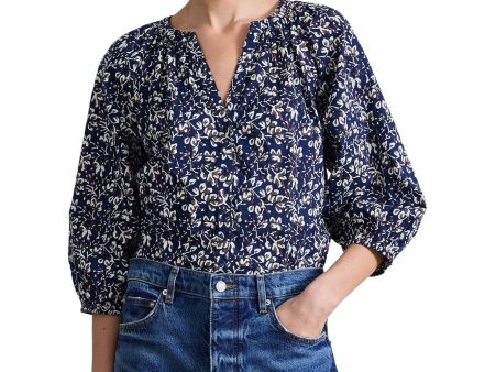 Apiece Apart Mitte Top in Mira Floral Navy Cheap