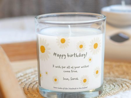 Birthday Gift Personalized Daisy Birthday Gift Candle For Discount