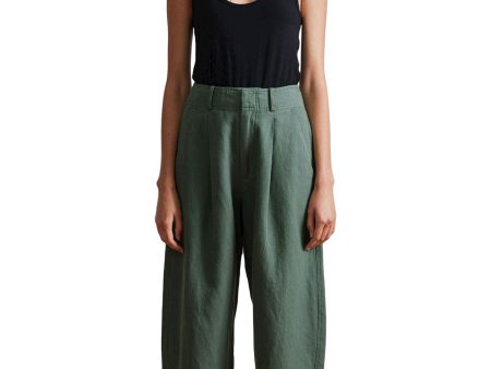 Apiece Apart Bari Crop Trouser in Thyme on Sale