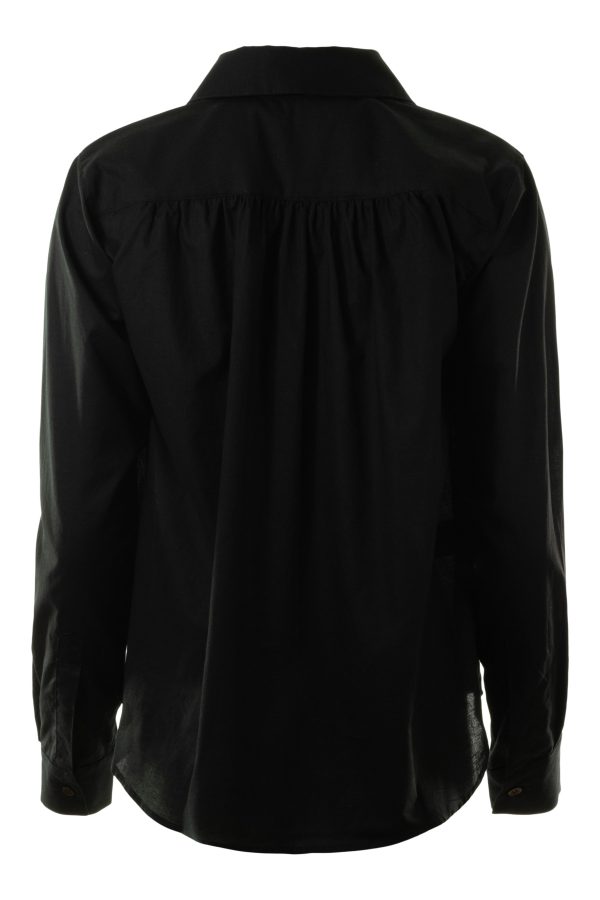 A Shirt Thing Celeste Pullover Shirt in Black on Sale