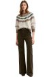 Nili Lotan Alena Sweater in Oatmeal Fairisle Online