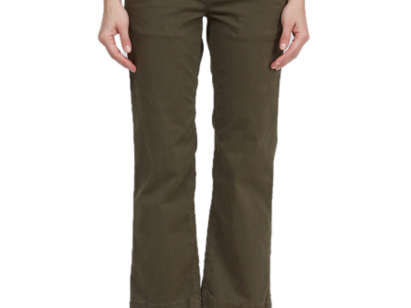 ASKK NY Slim Fit Twill Trouser in Safari Green on Sale