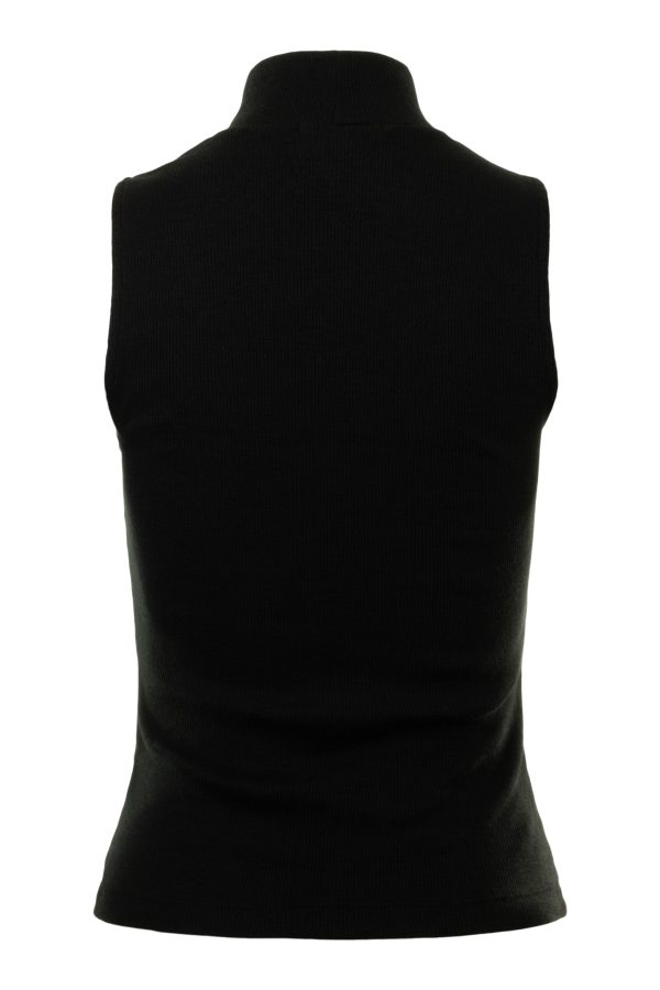 Michael Stars Lino Mock Neck in Black Hot on Sale