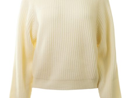 Repeat Cashmere Collared Sweater in Cream For Cheap