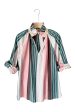 A Shirt Thing Penelope Amalfi Stripe Top in Carnation For Cheap