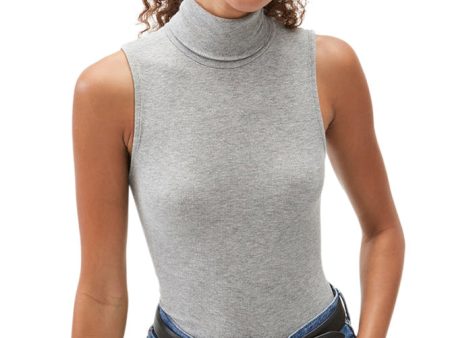 Michael Stars Hillary Turtleneck Shell in Heather Grey Cheap