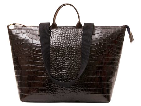 Clare V. Le Zip Sac in Kalamata Croco Online now