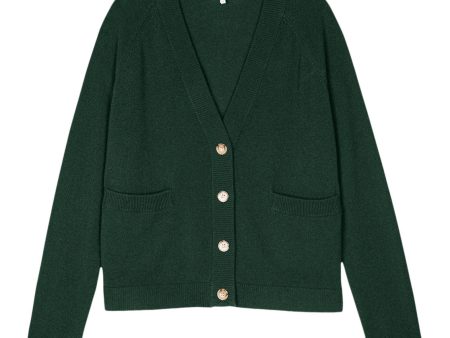 The Great Cashmere Varsity Cardigan in Alpine Online Hot Sale