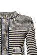 Frame Denim Compact Stripe Cardigan in Navy Multi Discount