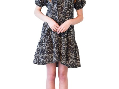 Never A Wallflower Gathered V Neck Short Dress in Small Floral For Sale