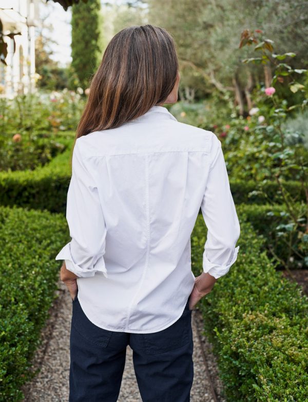 Frank & Eileen Barry Long Sleeve Shirt in White on Sale