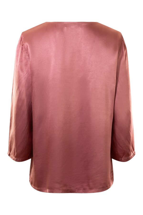 Michael Stars Cobie V-Neck Satin Top For Discount