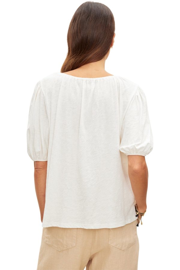 Velvet Lee Cotton Tee in Coconut Cheap