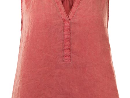 Velvet Tacy Linen Sleeveless Top For Cheap