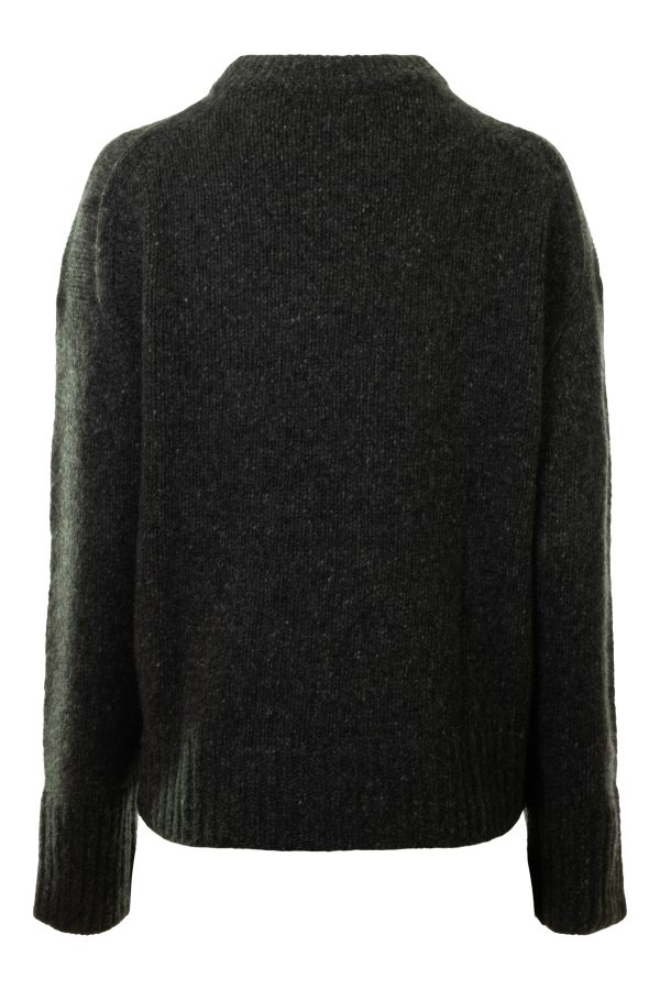 White & Warren Donegal Cashmere Easy Crewneck in Speckled Charcoal Supply