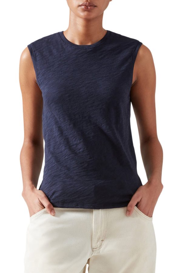 ATM Slub Jersey Sleeveless Schoolboy Tee Online